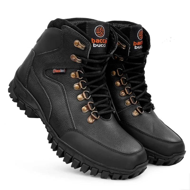 Bacca Bucci Black Ridge Water Resistant Boots for Biking and Fashion for Men | Best Price UAE